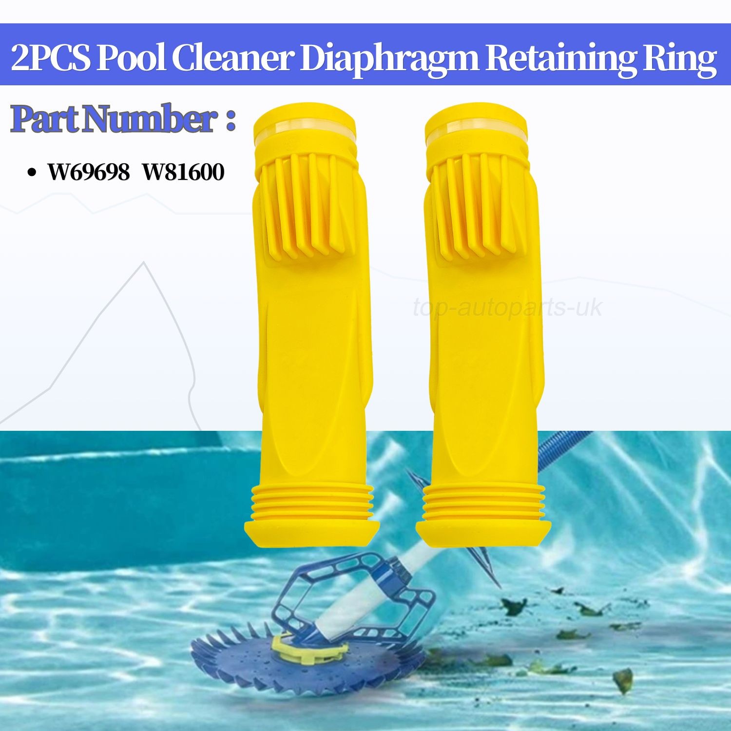 2 Pack W69698 Pool Cleaner Diaphragm For Zodiac Baracuda G3 G4 Alpha 2 Alpha 3