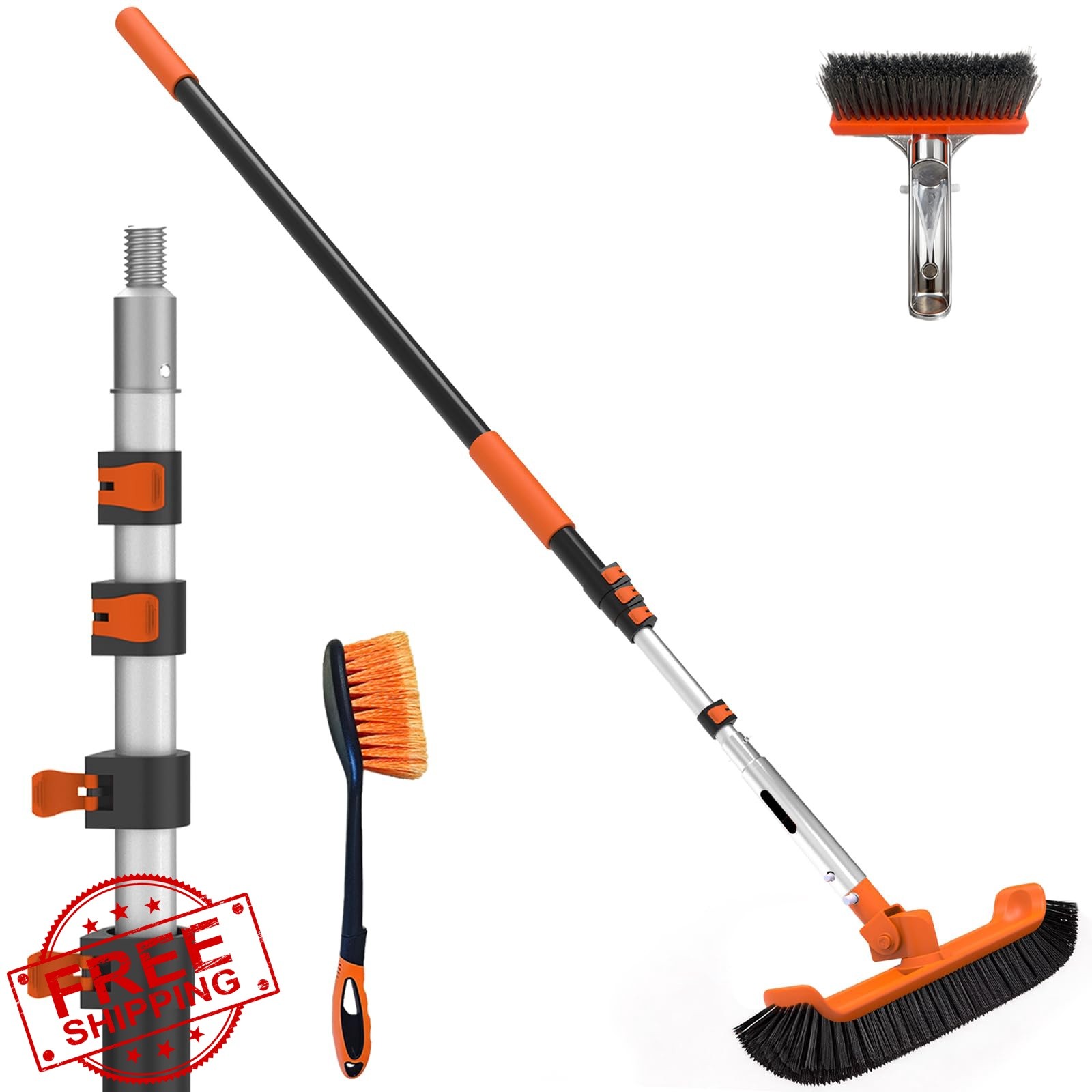 SISUPASSIE Pool Brush Kit 16FT