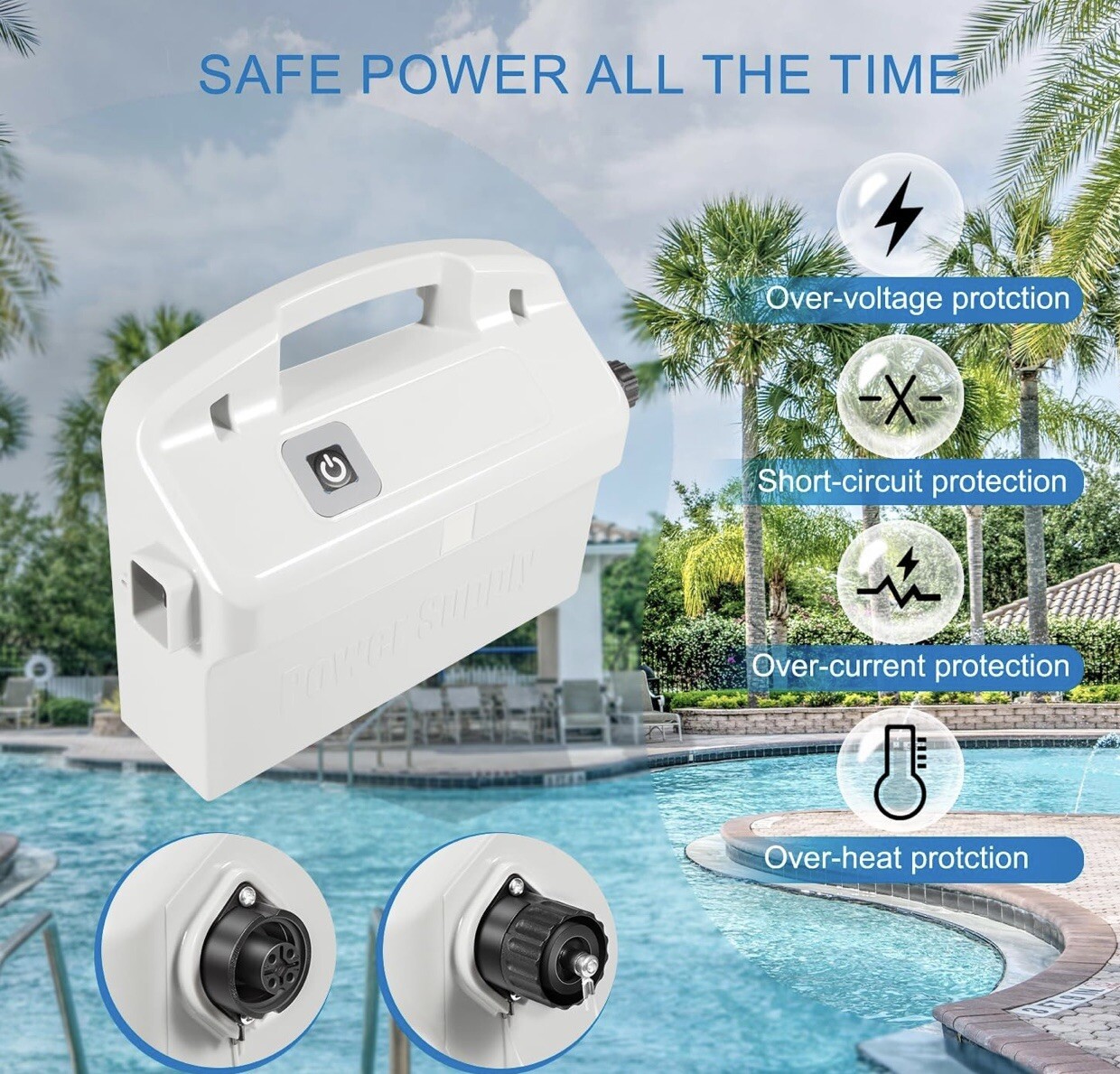 9995678-US-ASSY Power Supply with 58984402L Power Cord for Dolphin Pool Cleaner