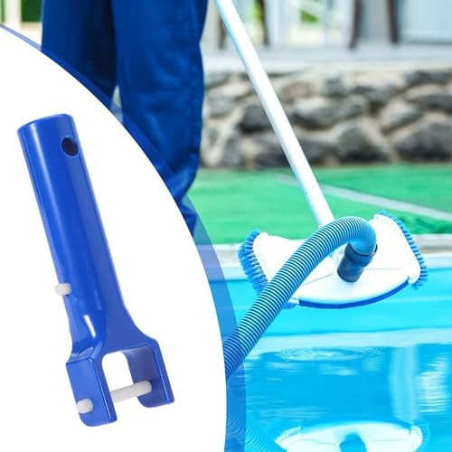 2 Pcs Pool Vacuum Head Handle with 4 Pcs Butterfly V-Clips and Pins fits for