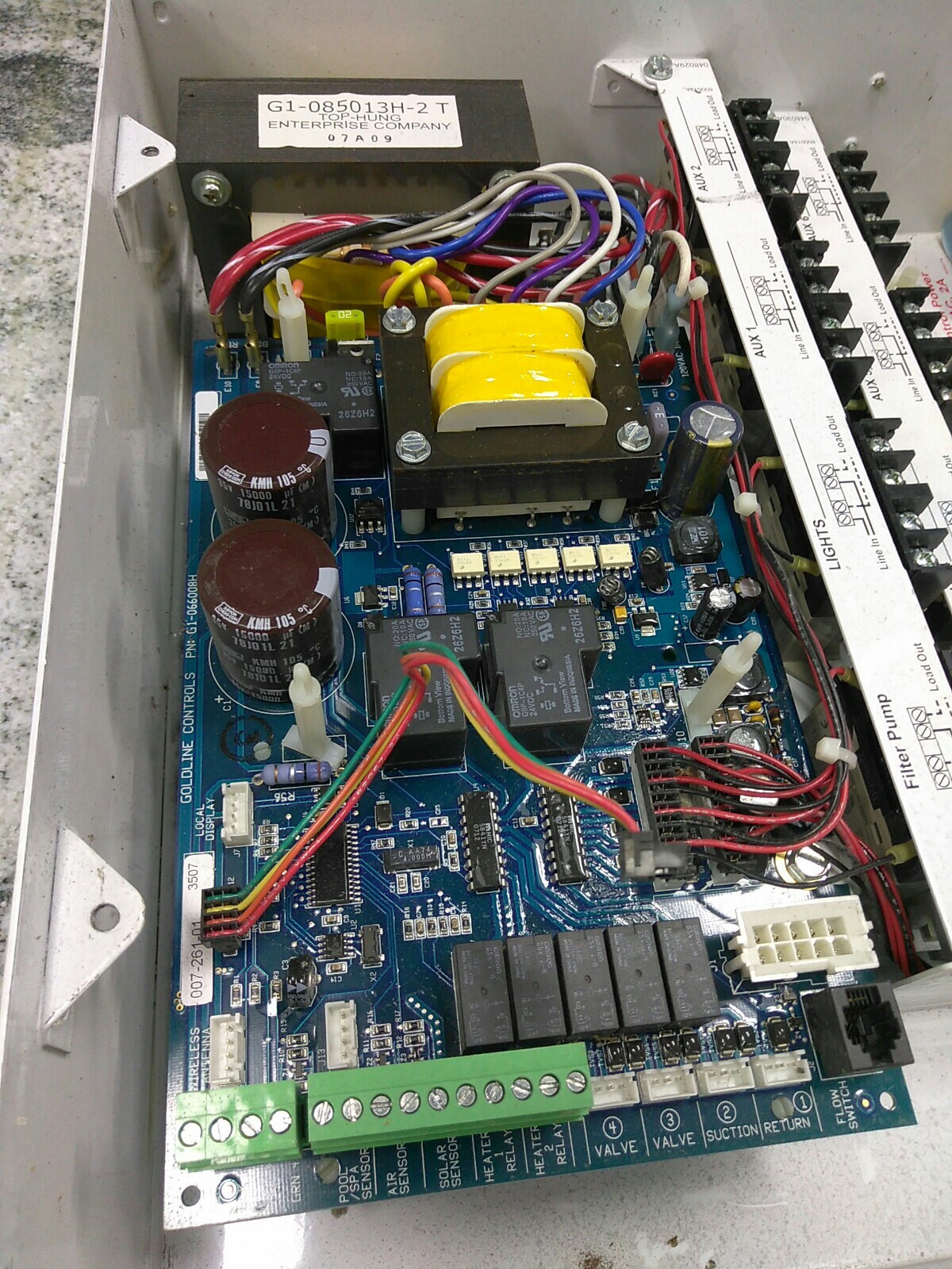 GOLDLINE Aqua LOGIC Automation CHLO RINATION AQL-PS-8 POOL Control Board (B6E