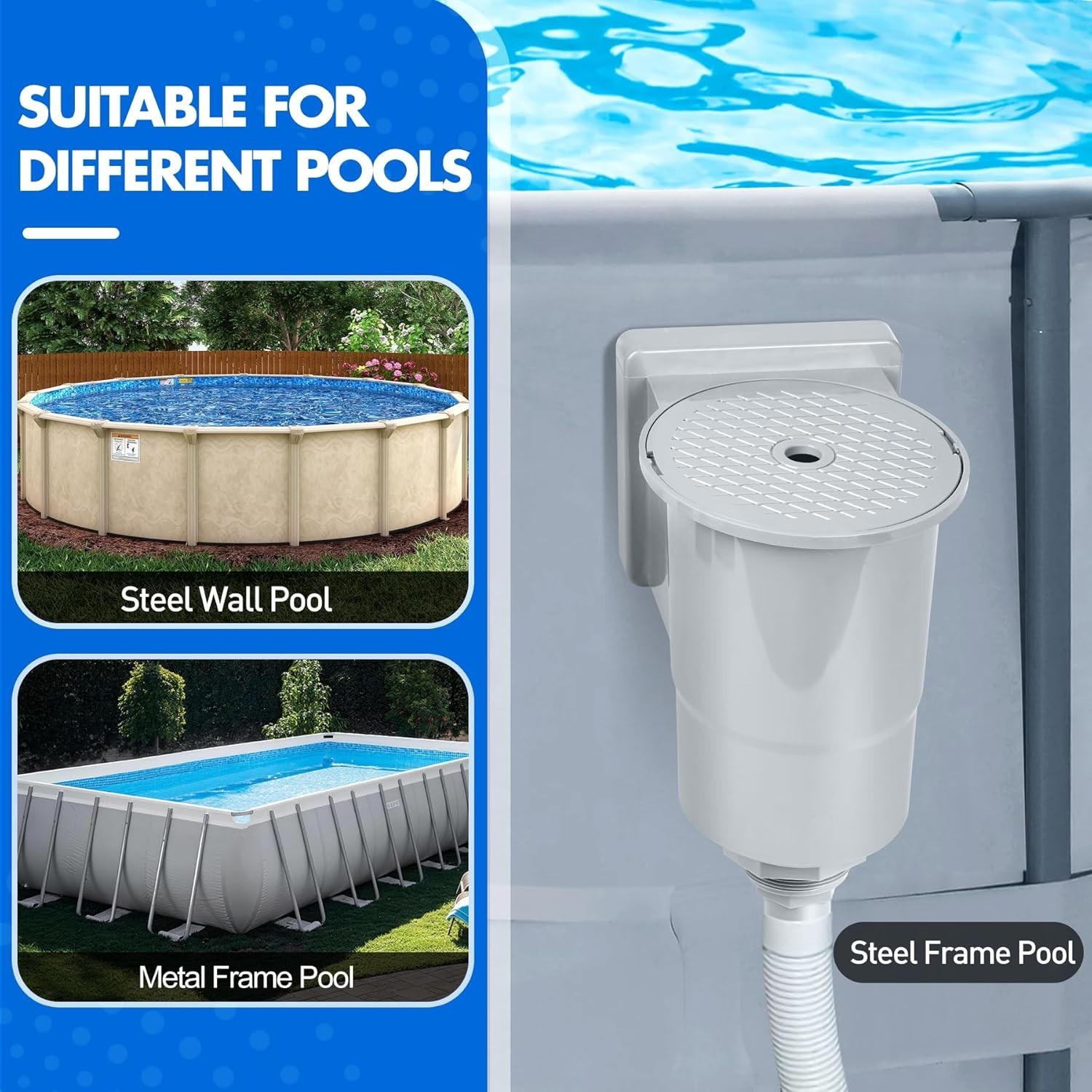 through Wall Skimmer for above Ground Pool, Heavy Duty Wall Mount Pool Skimmer K