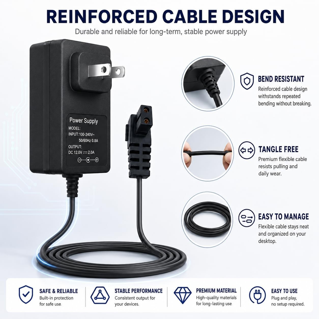 12.6V 1.8A Pool Cleaner Charger for Cordless Robotic Cleaners – Compatible Model