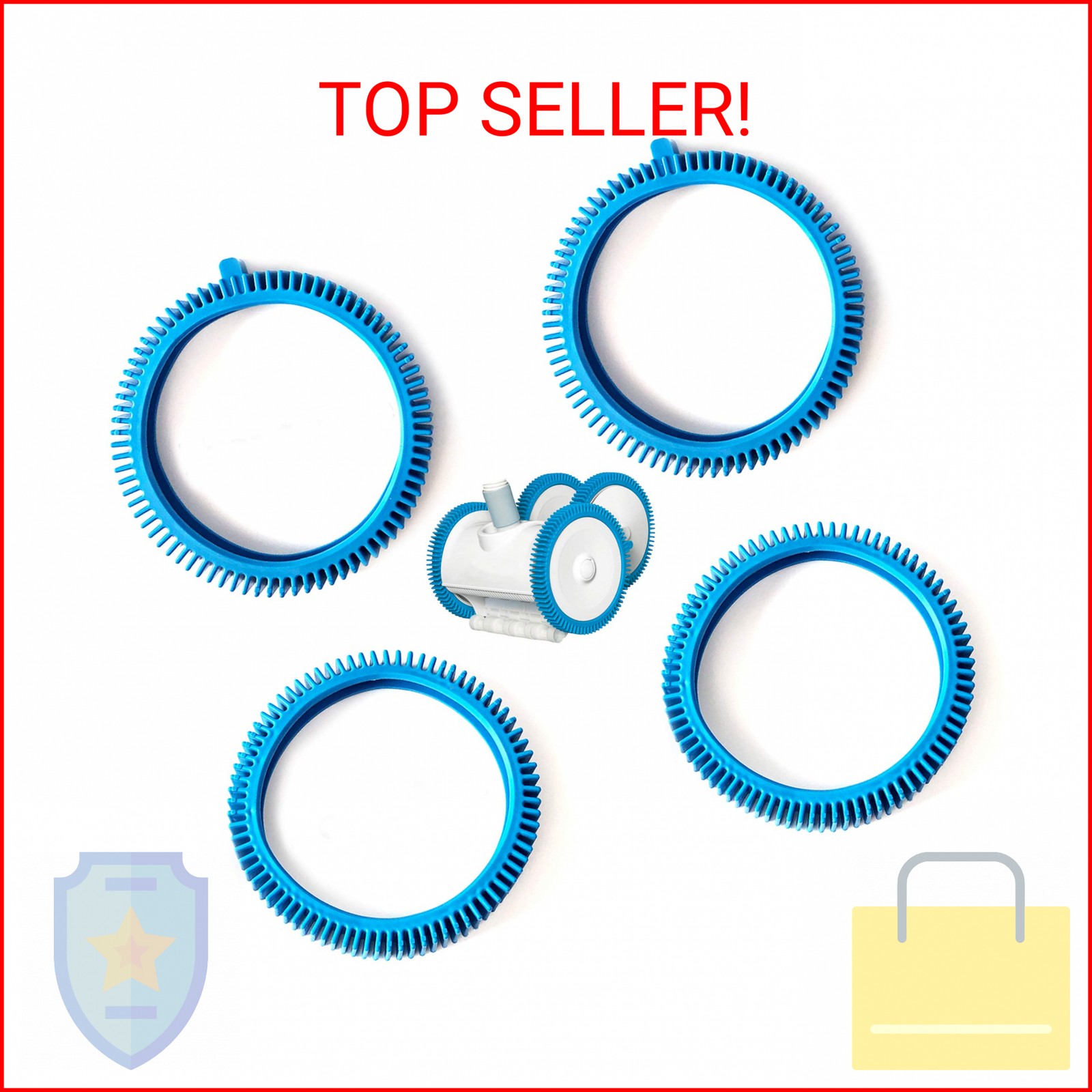 AR-PRO Pool Cleaner Front Tire and Rear Tire Combo Kit, Compatible with Poolverg