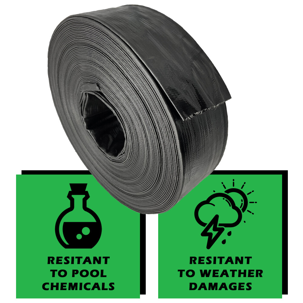 Primal Accessories Backwash Hose 2 in x 100 ft Commercial Grade Black 43.5 psi