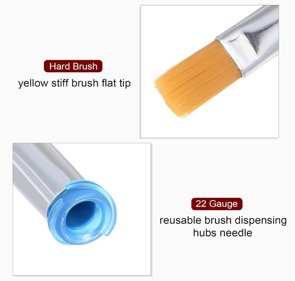 22G Brush Dispensing Tip 6mm Flat Needle Brush Tip 4.2mm Inner Dia for Dispensin