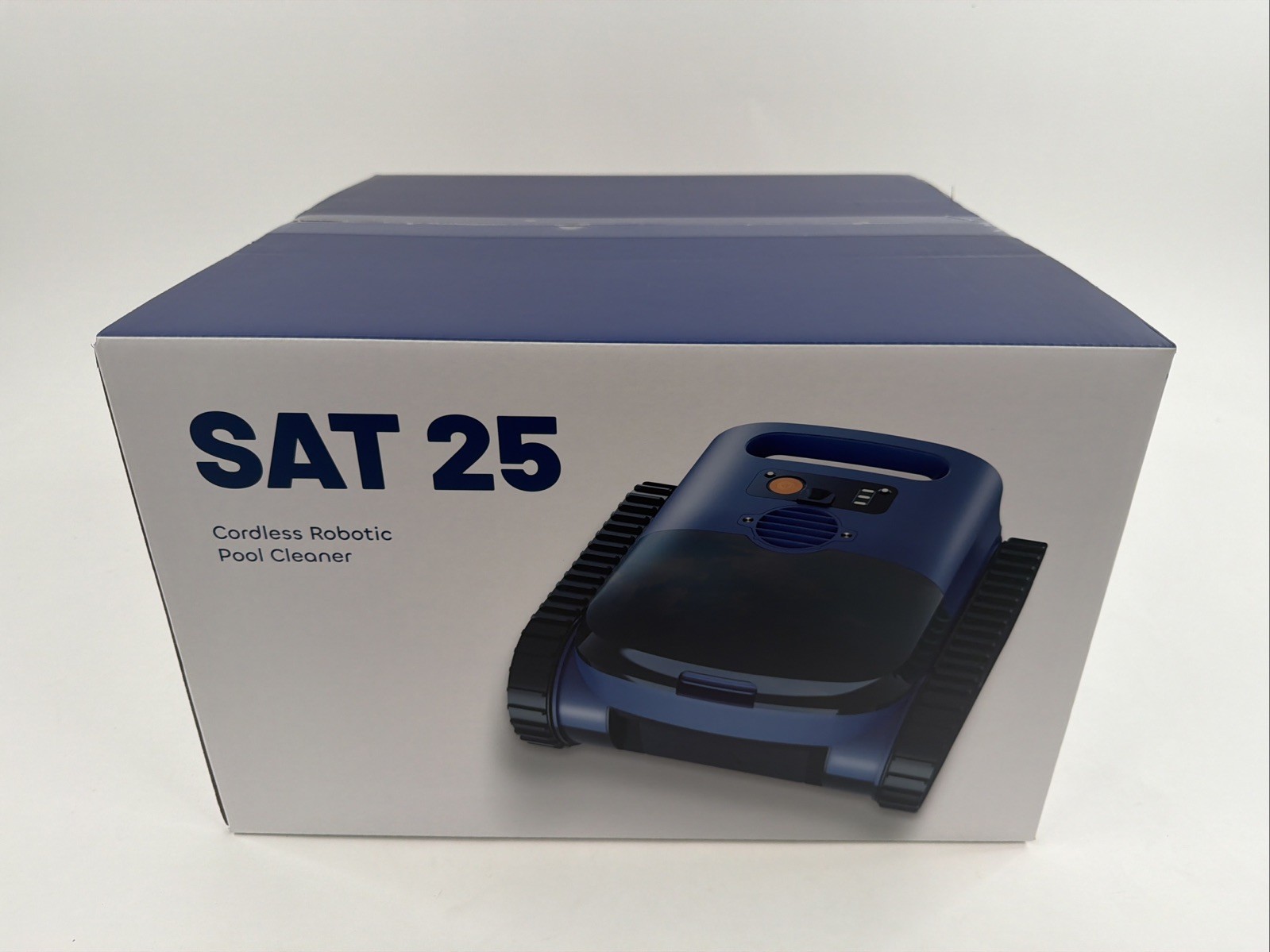 Seauto Cordless Robotic Pool Vacuum Cleaner SAT25, Track Drive Sonar Navigation