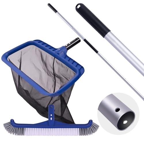 Pool Cleaning Kit, Including Pool Brush & Ultra Fine Mesh Pool Skimmer Net