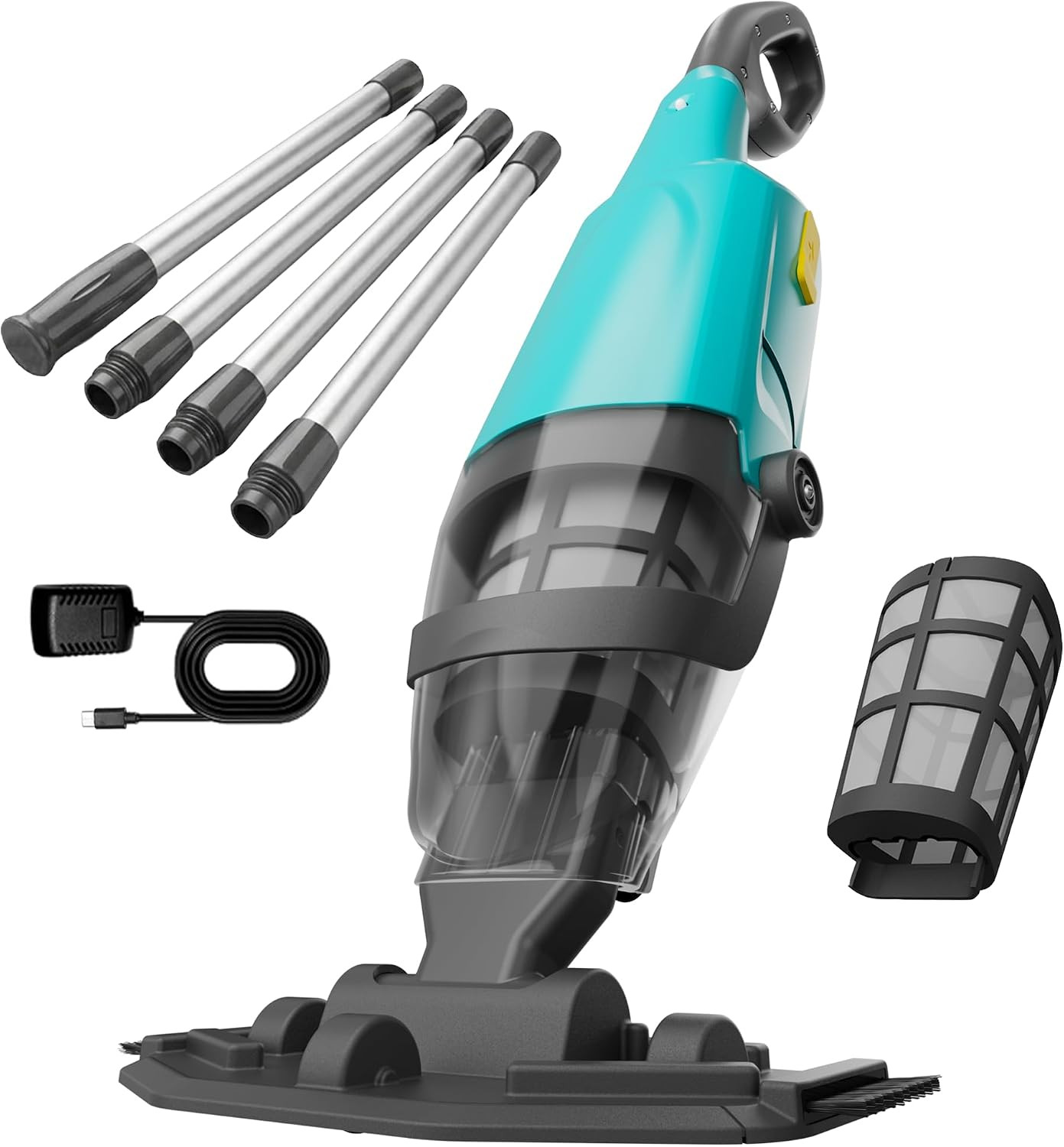Pool Vacuum for above Ground Pool, 18GPM Powerful Suction/87” Extension Pole/60M