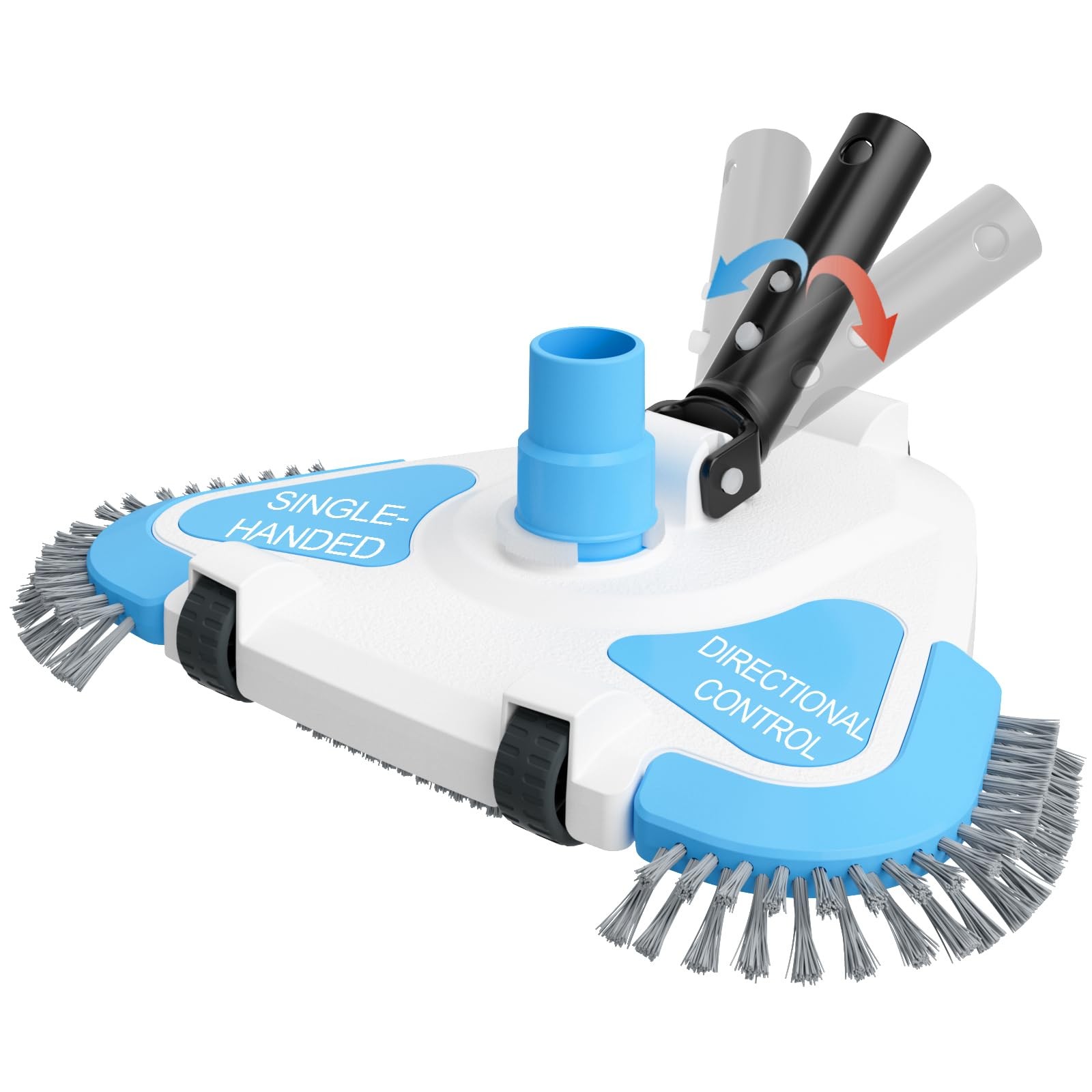 2026 Enhanced TidyMister Pool Vacuum Head with Wheels,Steering Triangle
