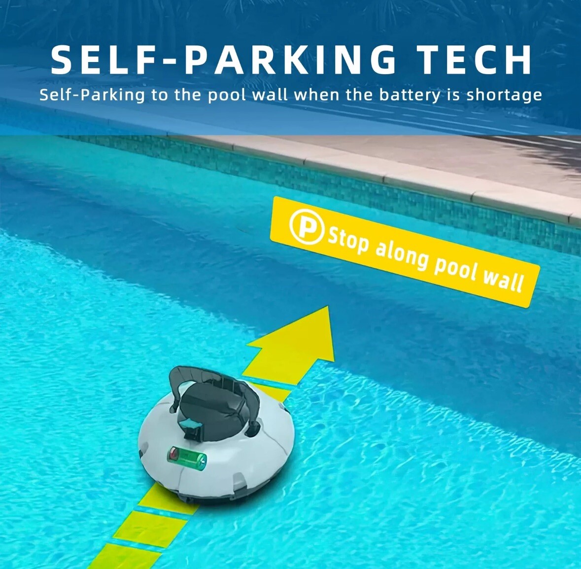 WINNY Cordless Robotic Swimming Pool Cleaner-WPC-AMUS-013 -60 Minutes Per Charge