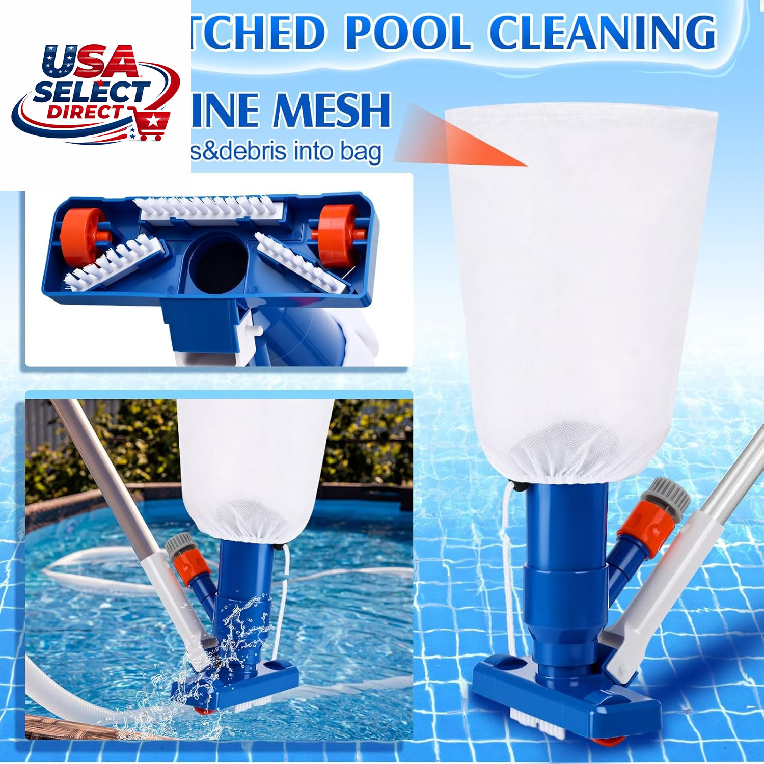 4 Pcs Pool Cleaning Kit for Above Ground & Spa Maintenance