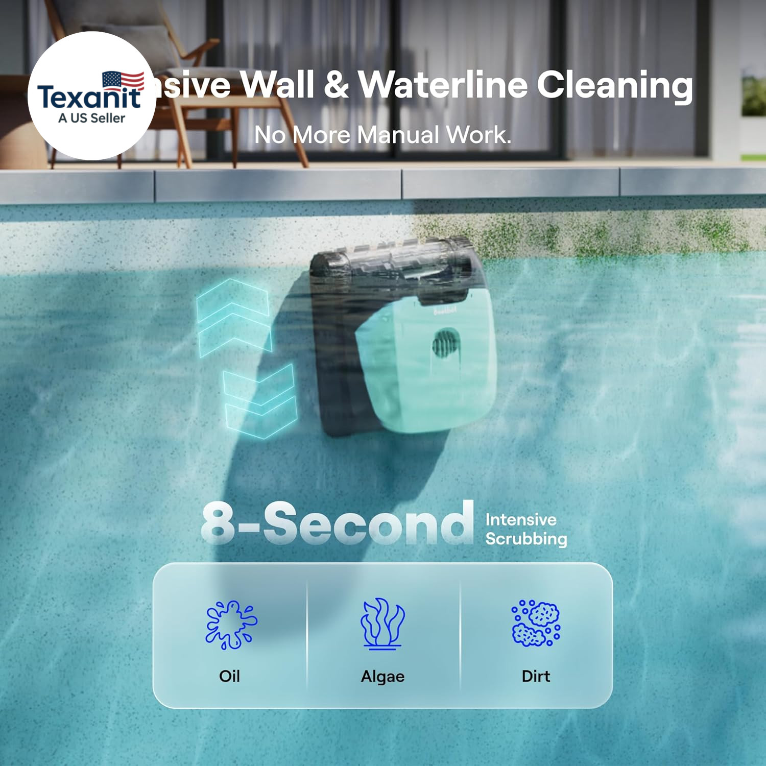 Sora 10 Cordless Pool Vacuum Robot for Inground & above Ground Pools, 6800 GPH S