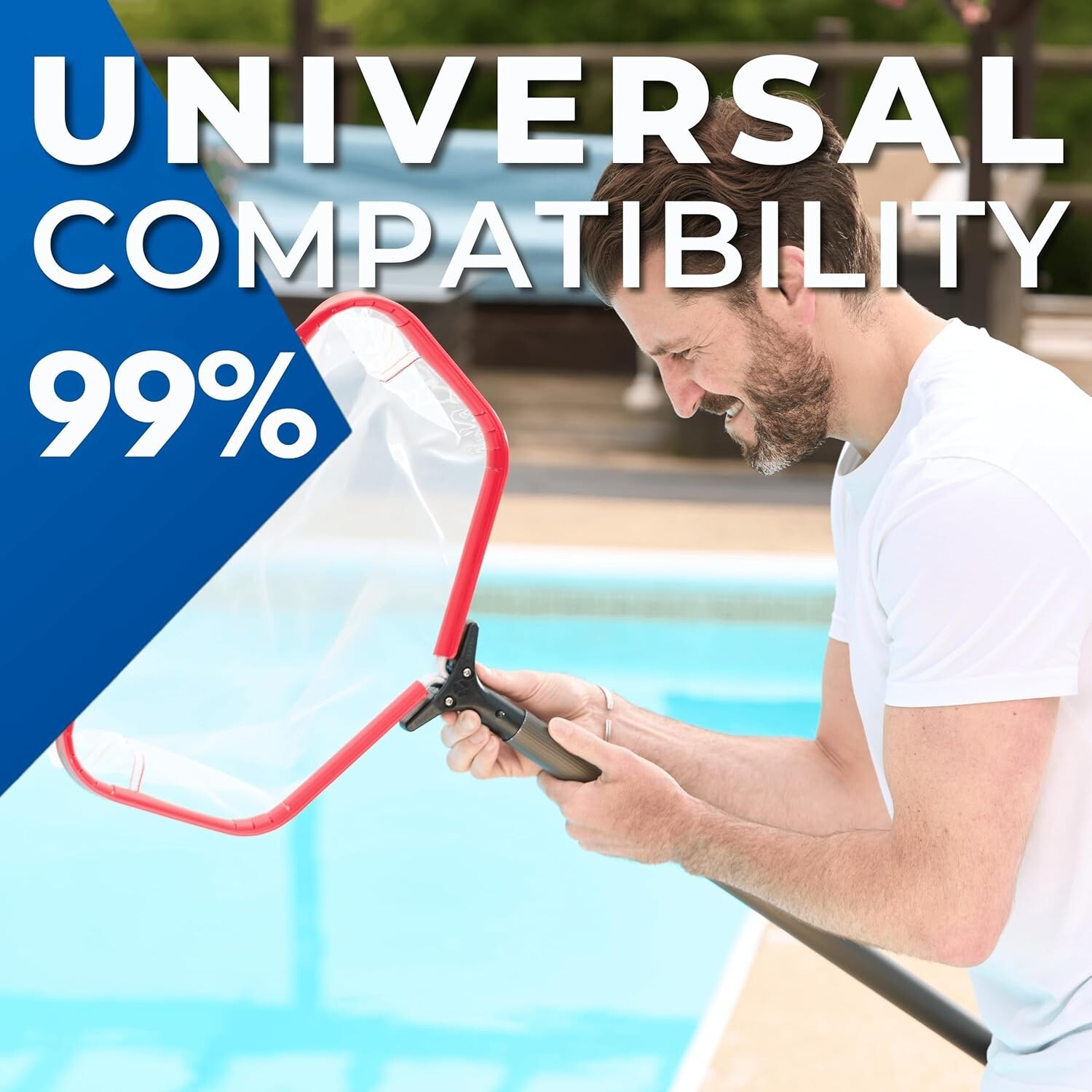 Pool Skimmer Net, Fine Mesh for Silt, Unlimited Free Replacement by ProTuff -…