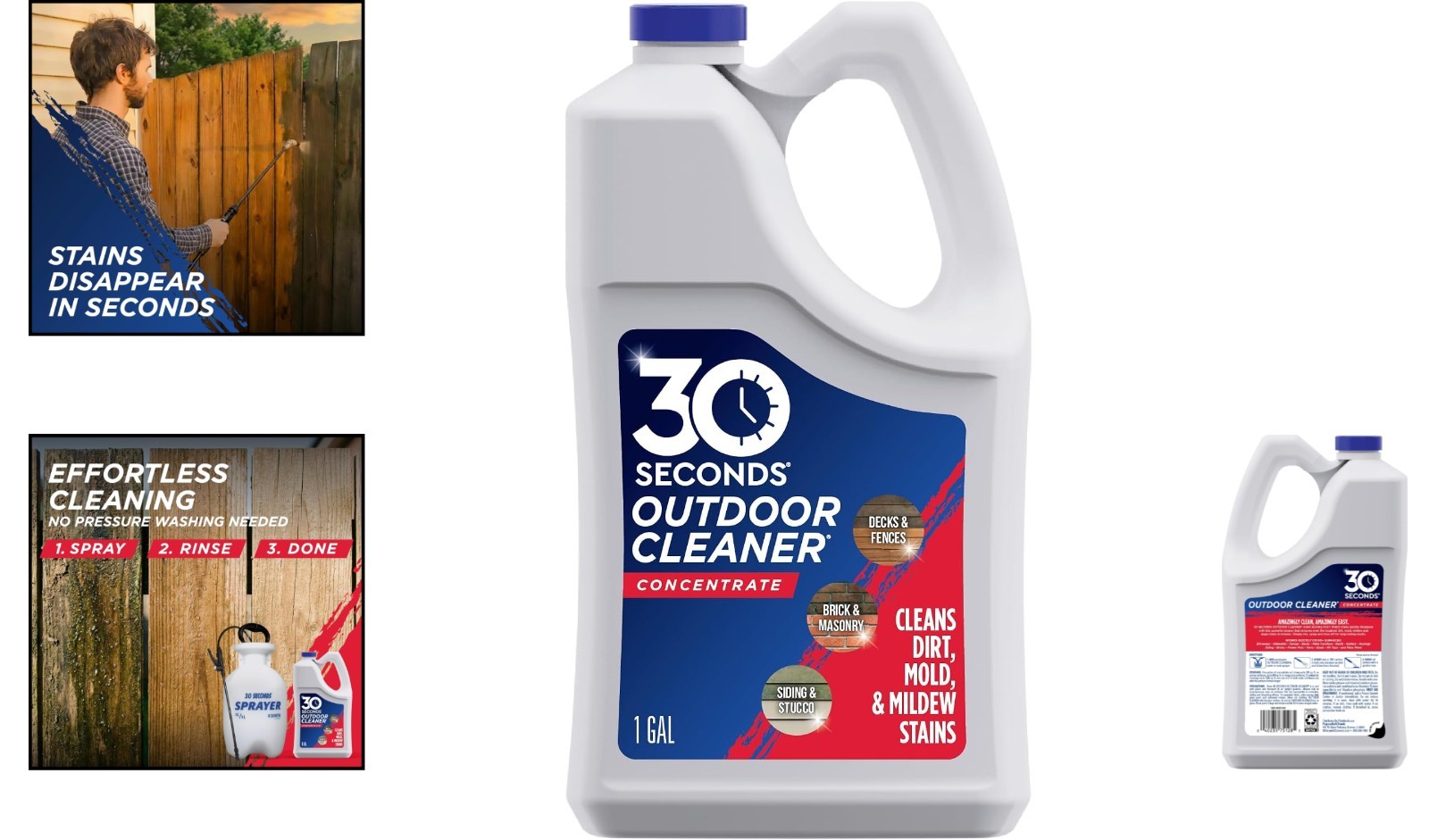Powerful Mold & Mildew Cleaner – 1 Gallon Concentrate for All Outdoor Surfaces