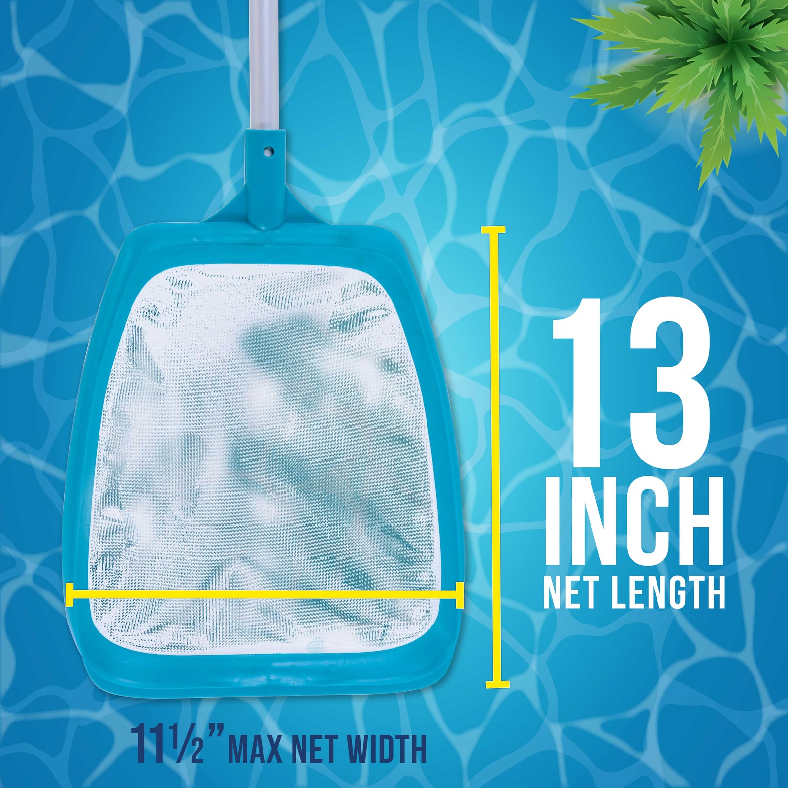 U.S. Pool Supply Swimming Pool 6ft Leaf Skimmer Net, Pole, Ultra Fine Mesh, Spa