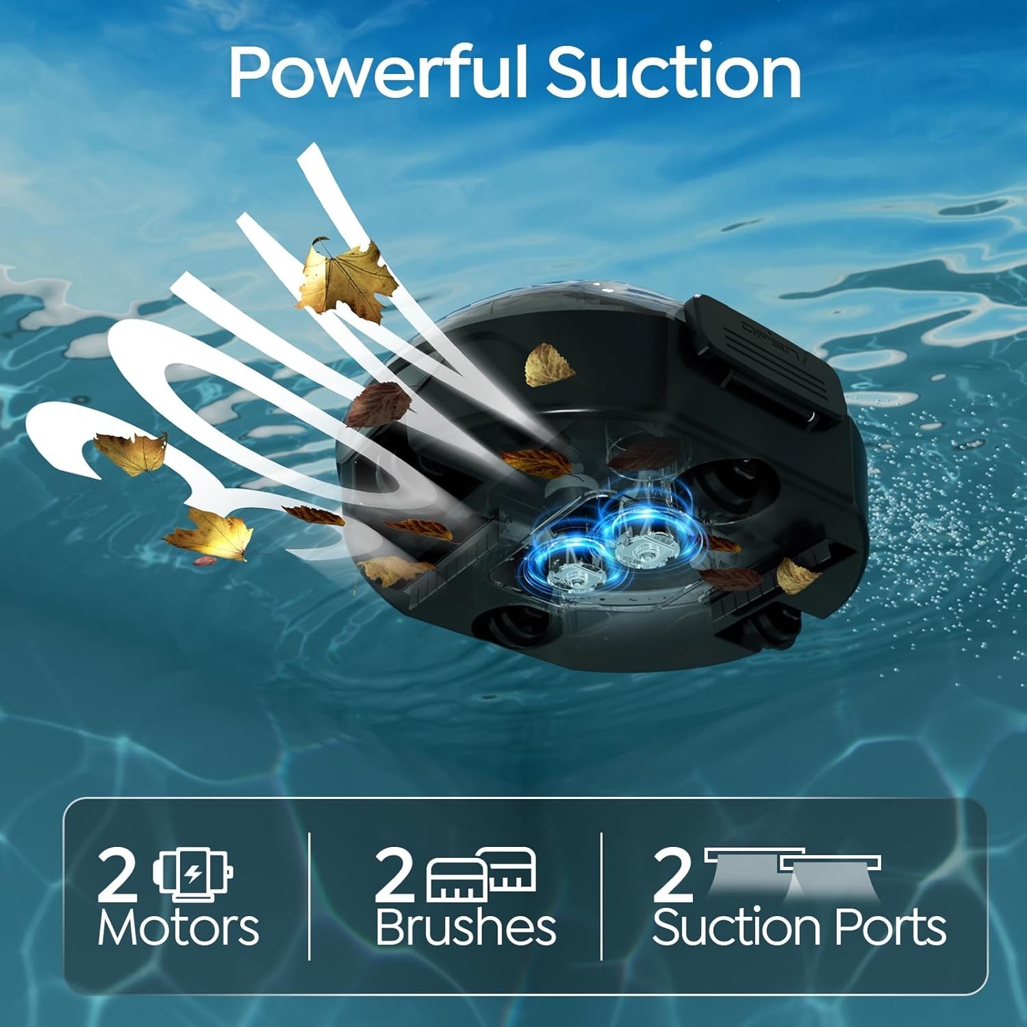 BRINBO S2 Cordless Pool Vacuum Robot; Above Ground Cleaner; 80 Min