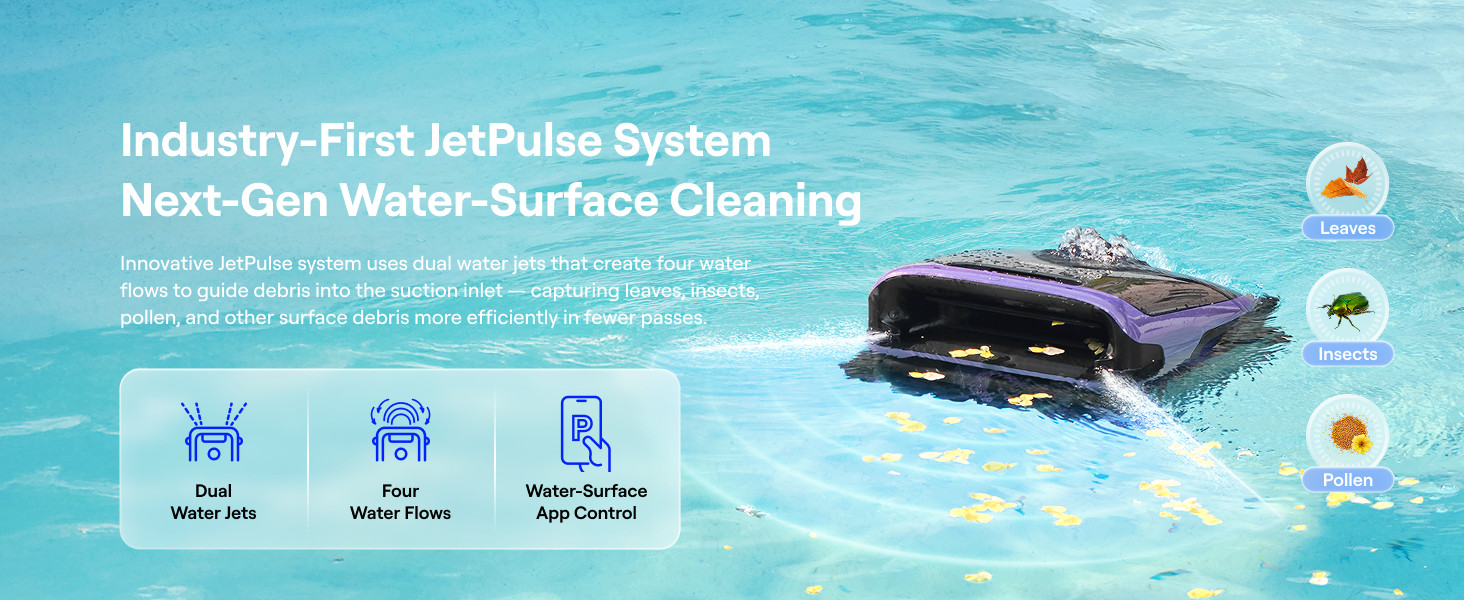 Beatbot Sora 70 Pool Vacuum Robot, 360° Top-to-Bottom Cleaning,Lilac