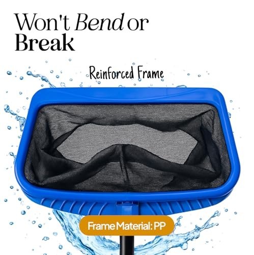 Heavy Duty Deep Pool Skimmer Net Fine Mesh Leaf Rake Cleaner Strong Frame 80 Cha