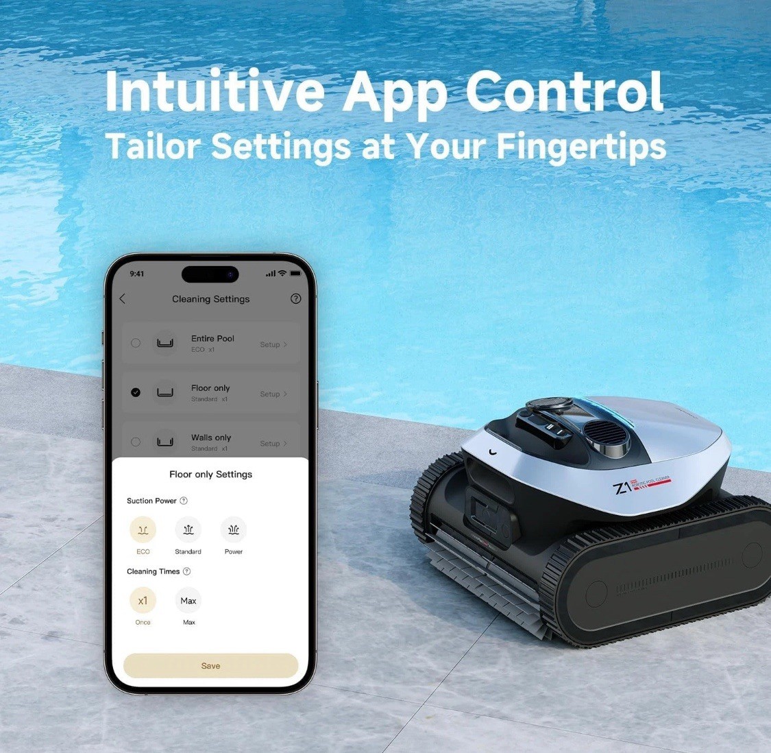 DREAME Z1 Pro Cordless Robotic Pool Cleaner LiFi APP Control Auto-Retrieval ｜New