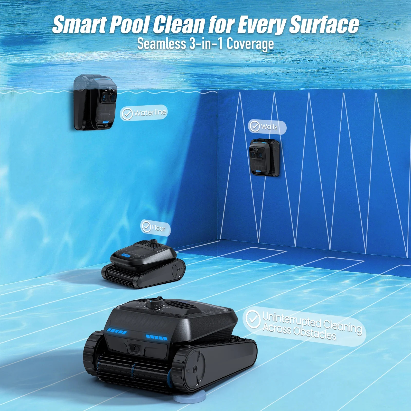 CP400 Lite Cordless Robotic Pool Cleaner – Smart, Powerful, All-Pool Cleaning
