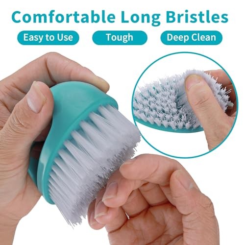 Amaxiu Heavy Duty Nail Brushes – 2pcs Grip Clean – Red, Blue