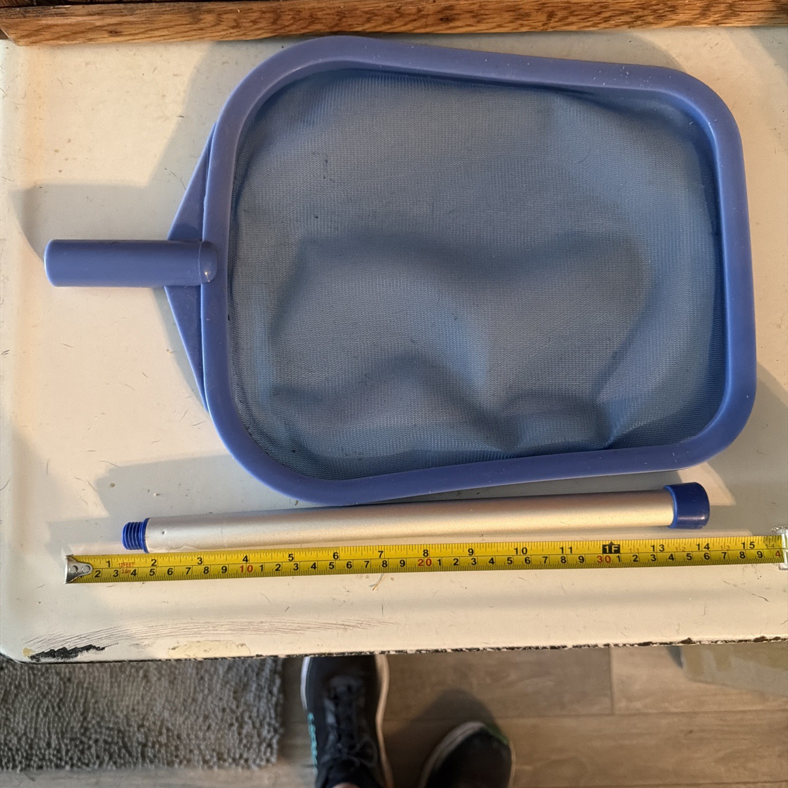 Swimming Pool Hot Tub & Spa Leaf Skimmer Net with 12&Prime; Aluminum Handle