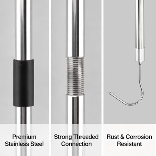 Hook for Robotics Pool Cleaner, with 68 Inches Adjustable Stainless silver