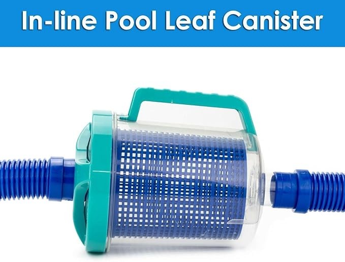 Pool Leaf Catcher Canister in-line for Spa Cleaner with Mesh Basket &Skimmer