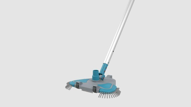 Pool Vacuum Head 13×10 Inch Triangle Weighted Swivel Hose EZ Clip Handle For
