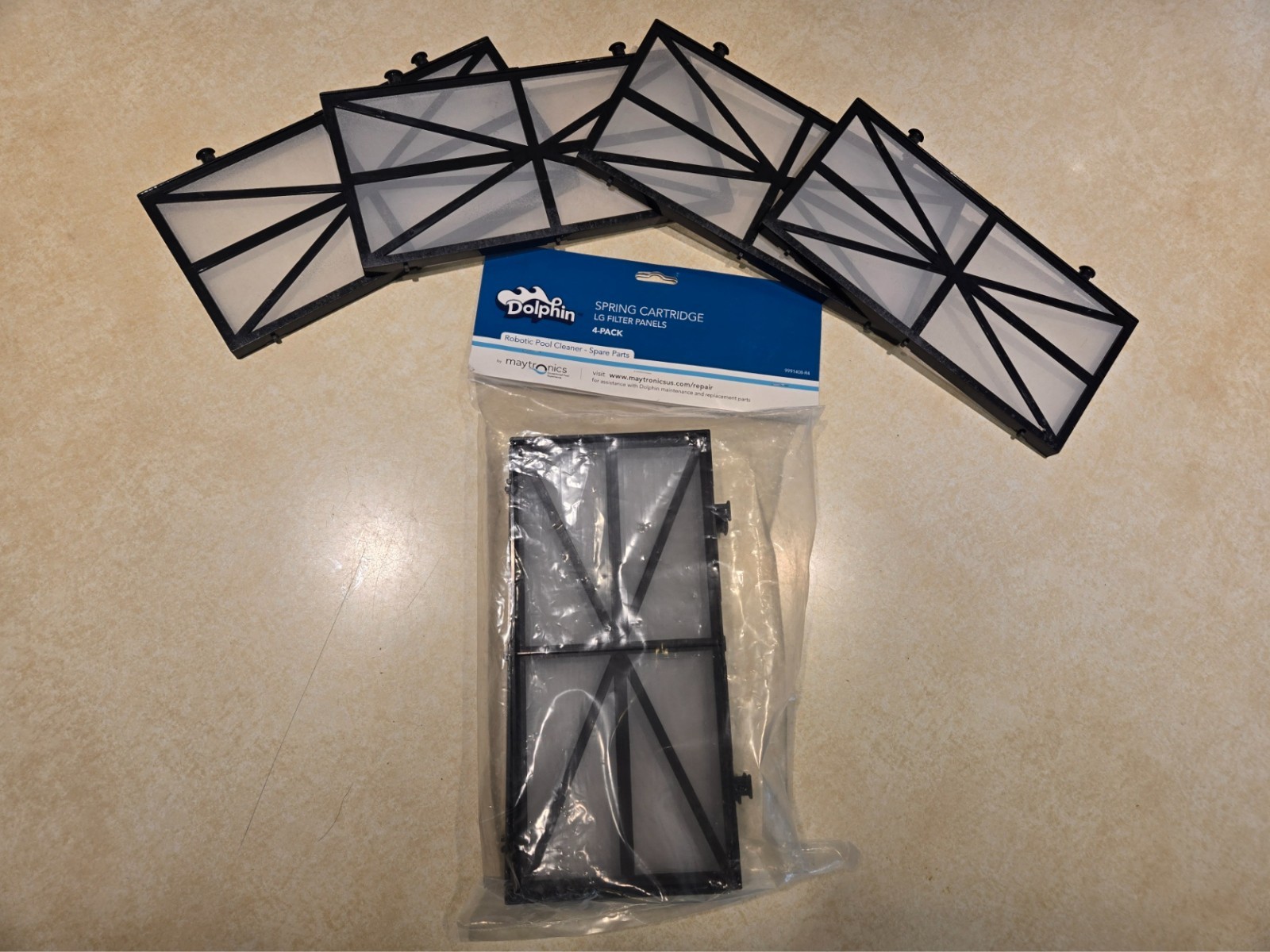 Genuine Dolphin – 8 Filters – Spring Cartridge LG Filter Panels-9991408-R4