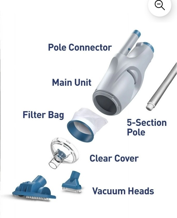 Kokido Xtrovac 200 Rechargeable Pool Spa Hot Tub Vacuum Cleaner Direct Flow