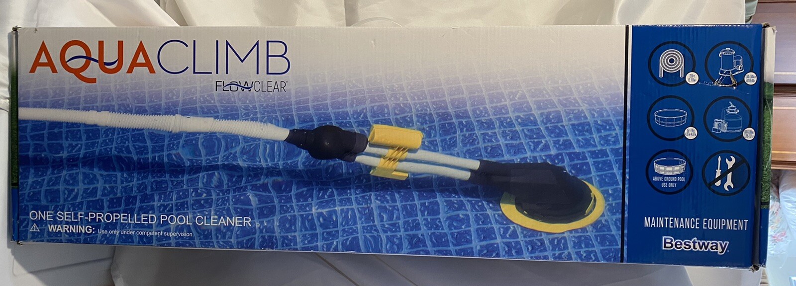 AQUACLIMB BESTWAY FLOWCLEAR AUTOMATIC POOL CLEANER MODEL 58304E NEW