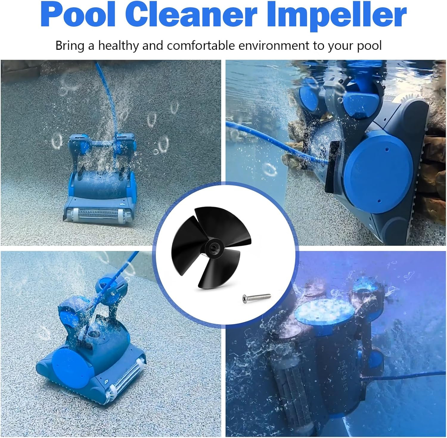 9995266-R1 Pool Cleaner Impeller with Screw for Maytronics Dolphin DX5S, DX6, Na