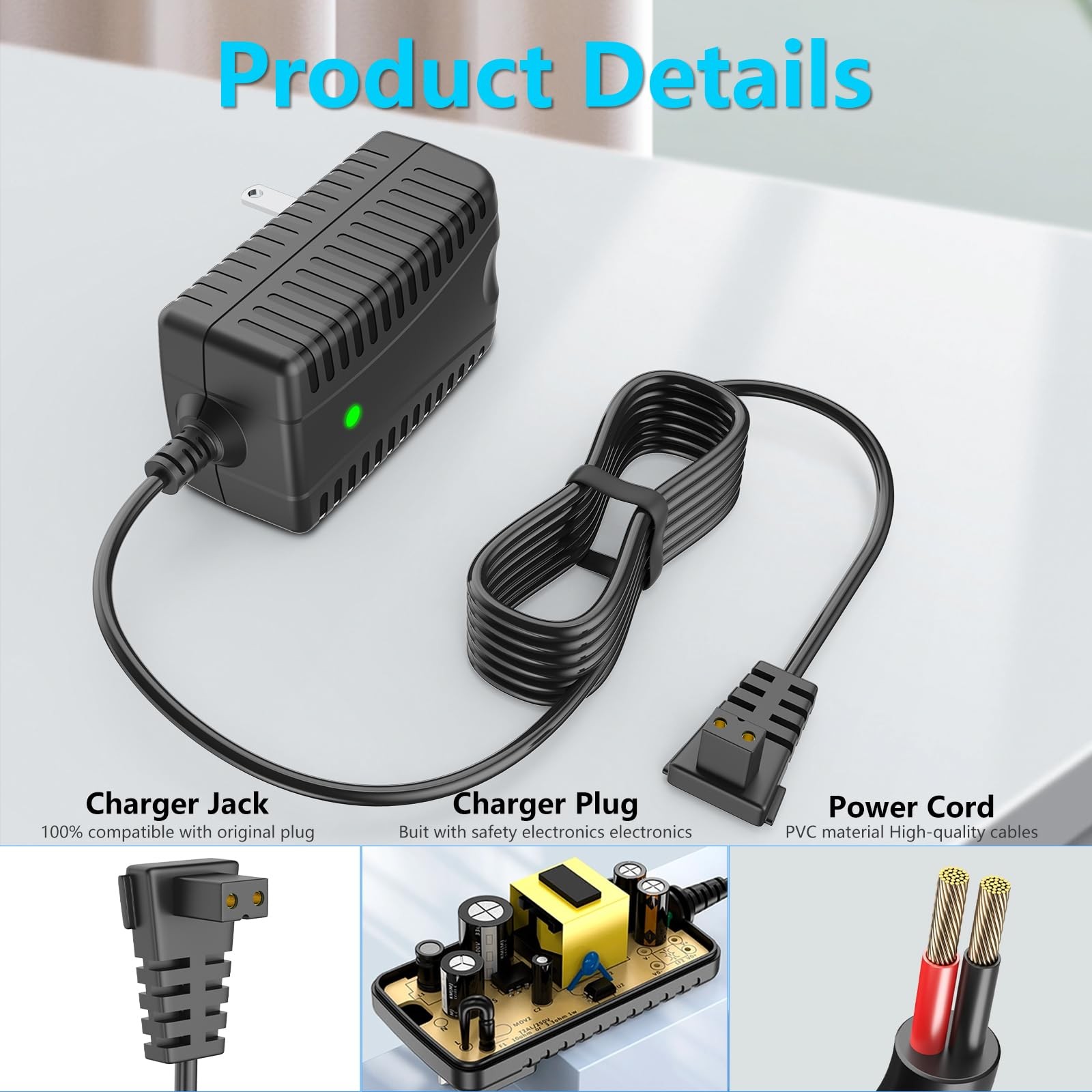 12.6V Charger for AIPER Cordless Robotic Pool Cleaner with AIPER Seagull SE 6…