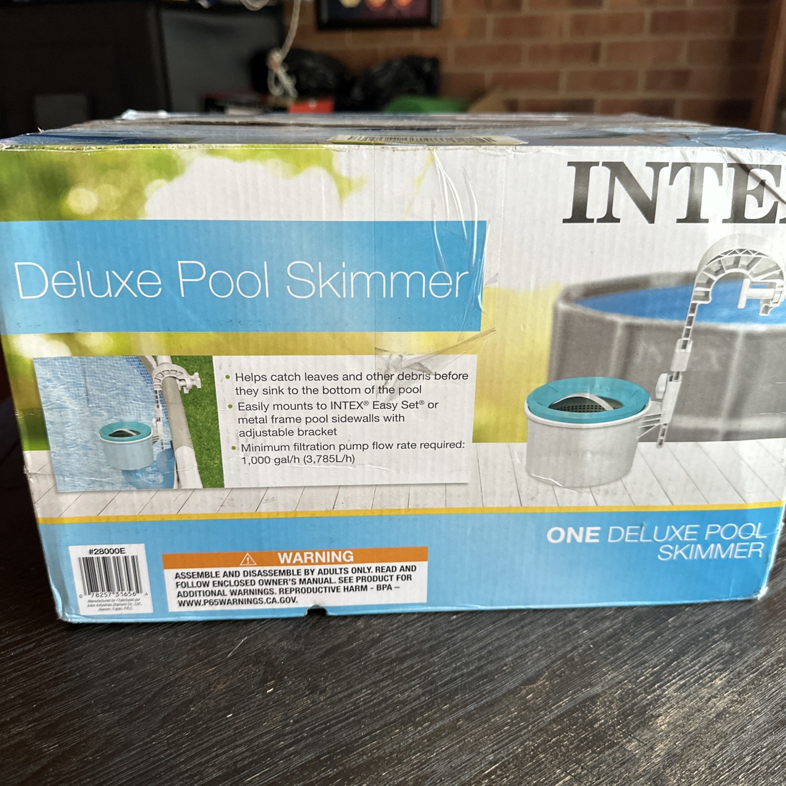 Intex Deluxe Wall Mount Swimming Pool Surface Automatic Skimmer (Open Box)