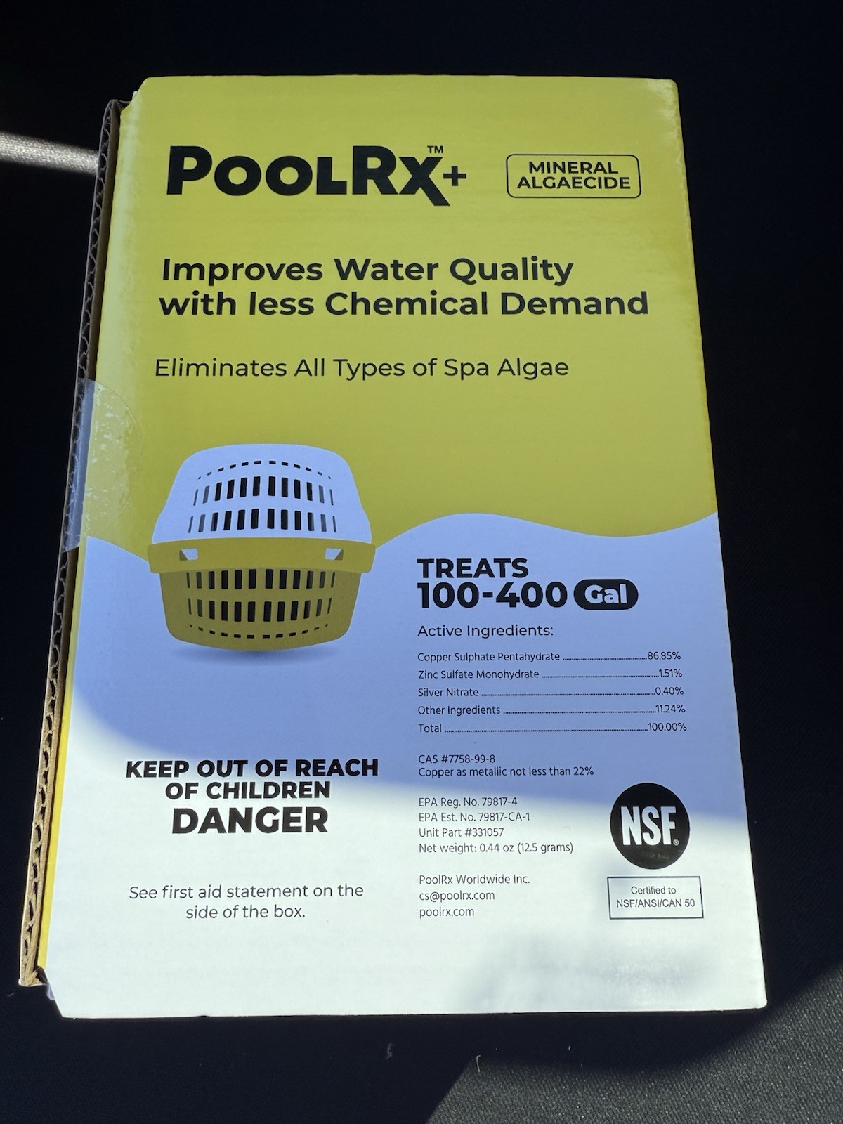 PooI RX+ Worldwide spa unit 100-400 gallons Pool Supplies Mineral
