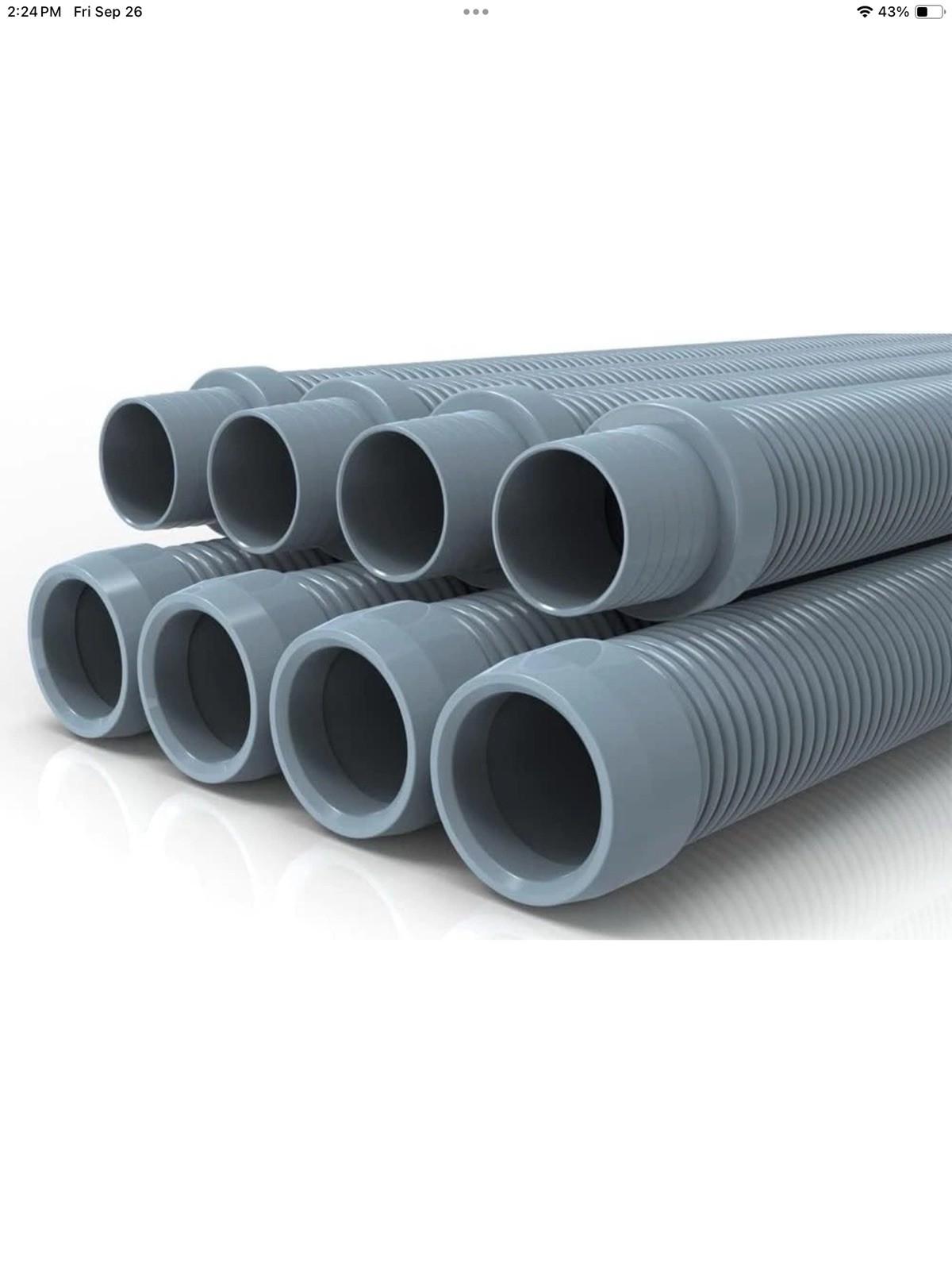 8 Sections of 40 Inch Pool Vacuum Hose – Total 26 Feet for Efficient Cleaning