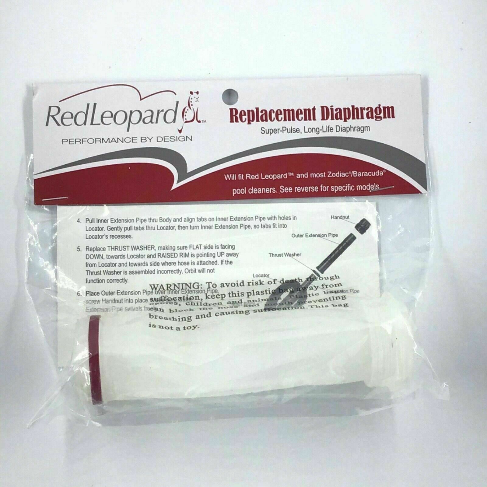 Red Leopard Diaphragm / Zodiac Barracuda Pool Vacuum Cleaner Part S0005 / 2 Pack