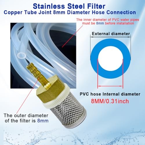 8mm Inline Strainers Filter Copper Tube Joint 8mm Diameter Hose Diameter 8MM