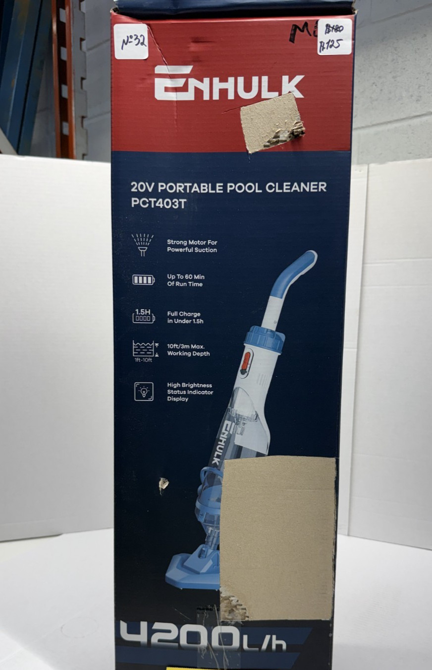 Enhulk PC10 Pro Pool Vacuum Cordless Rechargeable 60 Min New Open Box