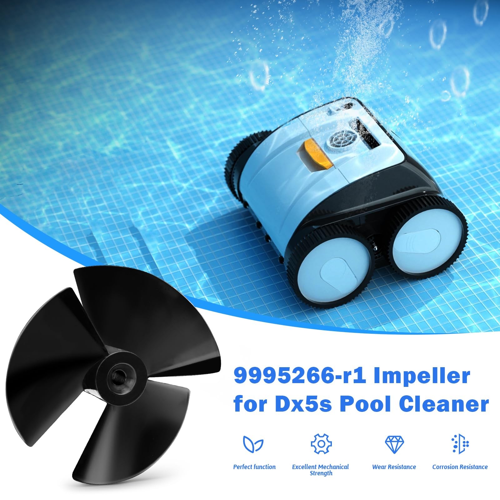 Pool Cleaner Impeller with Screw for Dolphin & Nautilus Robotic Cleaners
