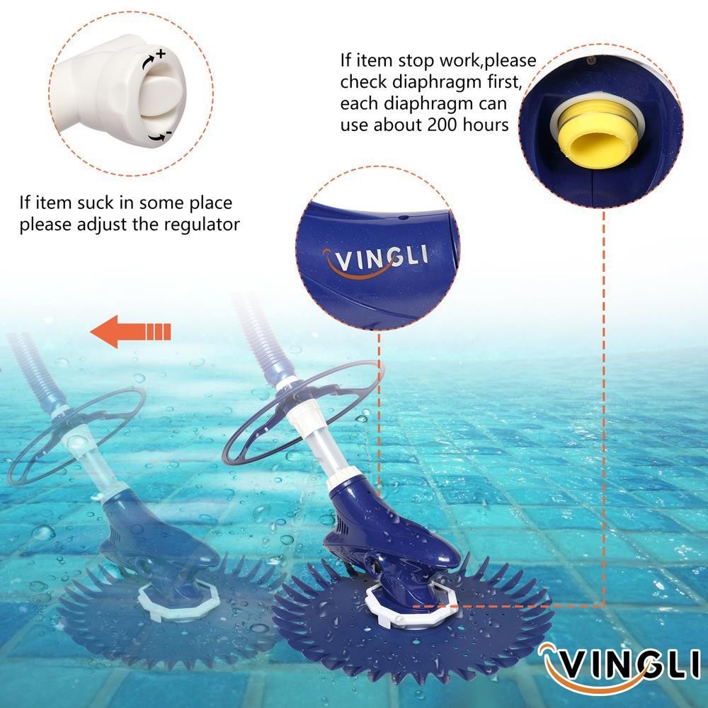 Above Ground & In-Ground Automatic Suction-Side Vacuum Pool Cleaner 2 Colors