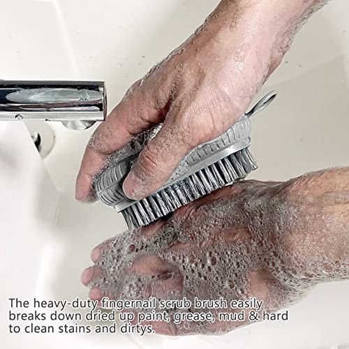 2PCS Heavy Duty Nail Brush for Fingernails – Blue & Bule & Grey