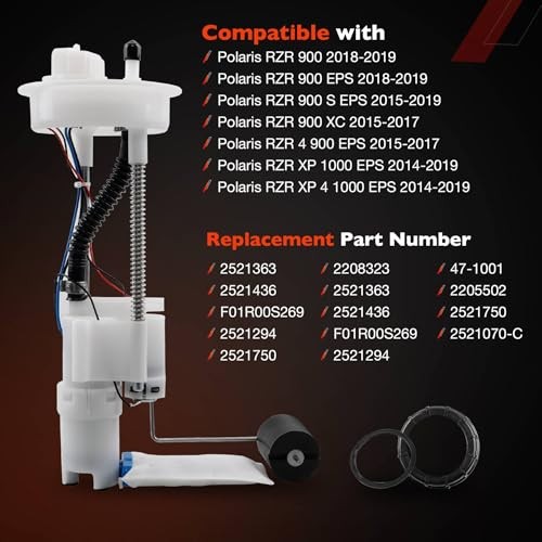 2205502 Fuel Pump Assembly Compatible with 2014-2019 Polaris RZR ATV 47-1001