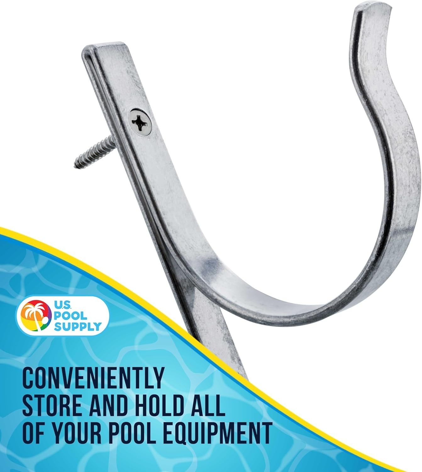 Pool Pole Hanger – 2 Aluminum Pool Hooks for Poles – Equipment Fence Hook for…