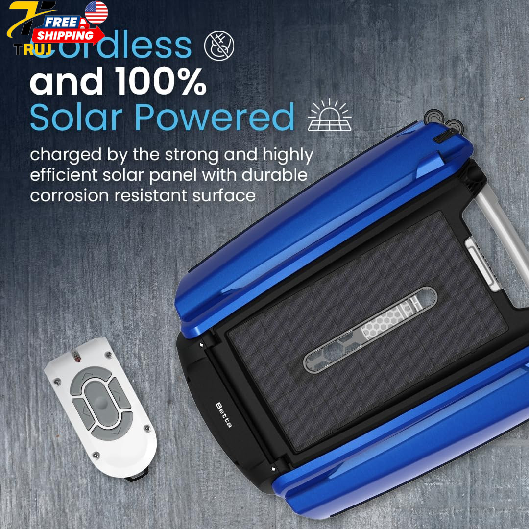 SE Solar Powered Automatic Robotic Pool Surface Skimmer Cleaner with 24/7 Contin