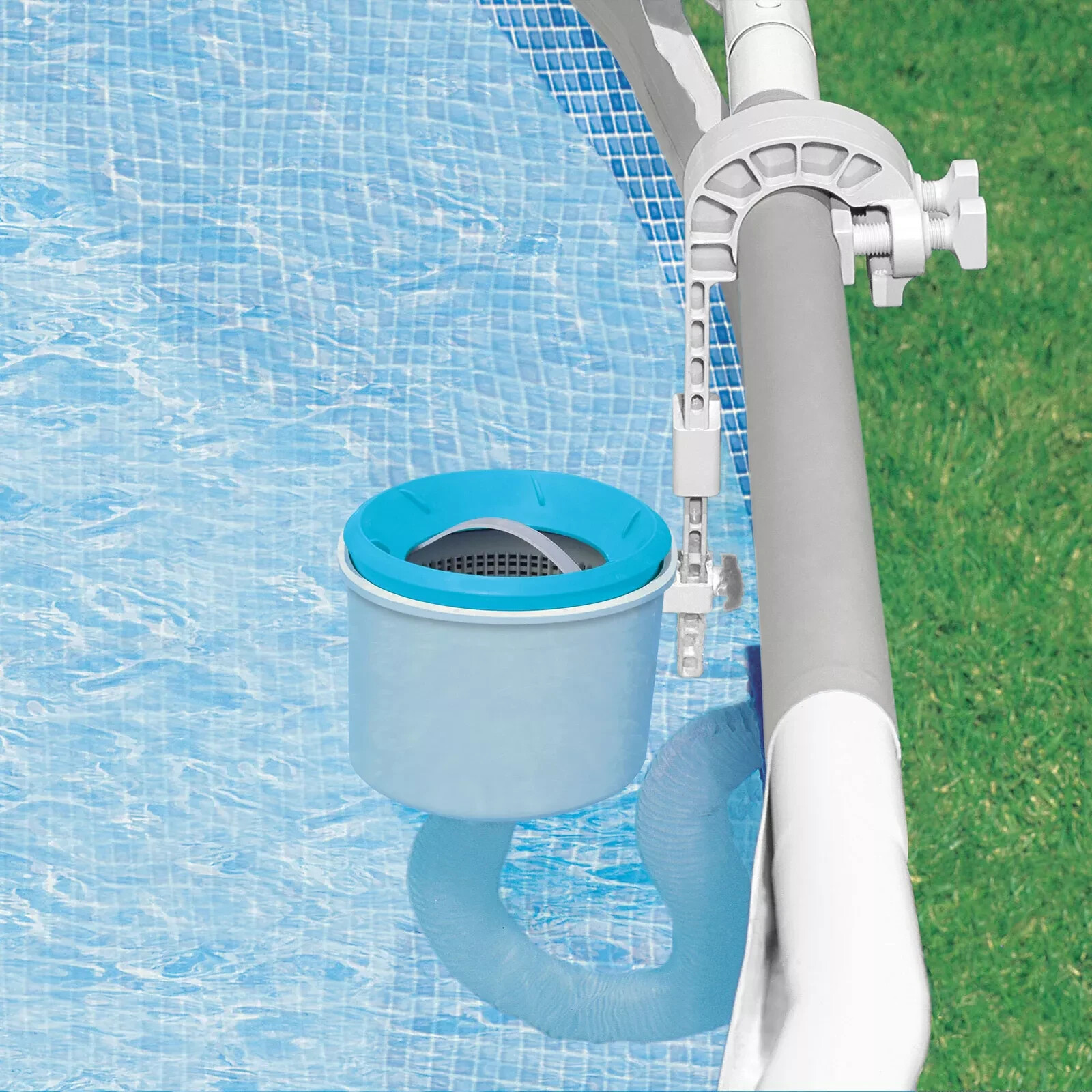 Swimming Pool Deluxe Surface Skimmer Wall Mount Basket Above Ground Debris