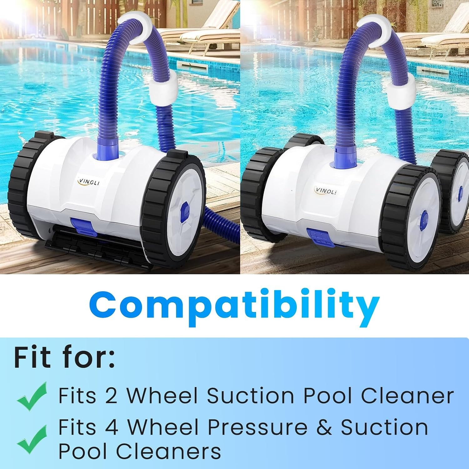 4 Pcs PVX280PK2 Pool Cleaner Hose Float Compatible with Hayward Universal Cleane