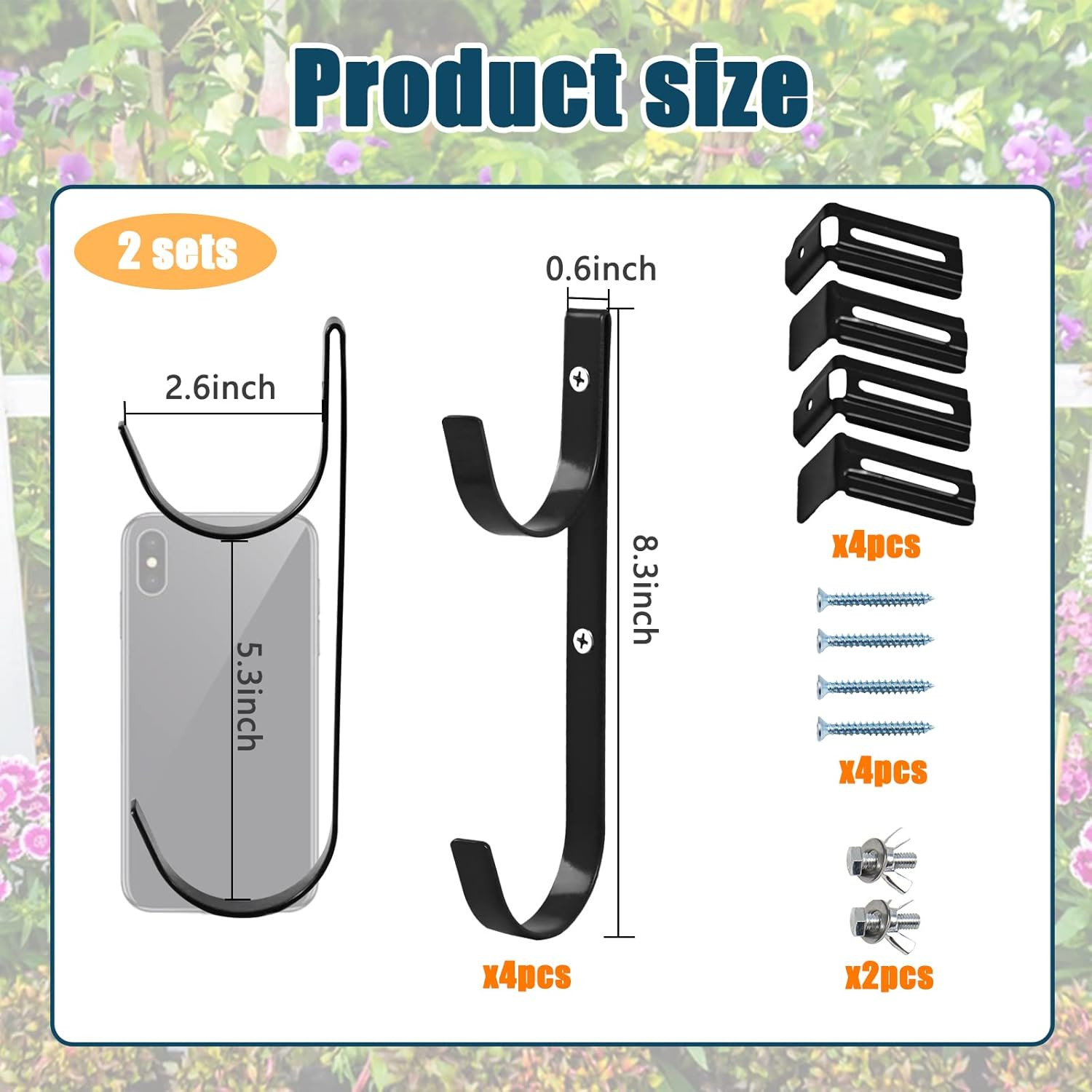 Adjustablehooks Pool Poles Hanger, Fence Hooks Hang Pool Accessories/Skimmers/Le